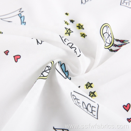 White Woven Challis Textile Printing 100% Rayon Fabric